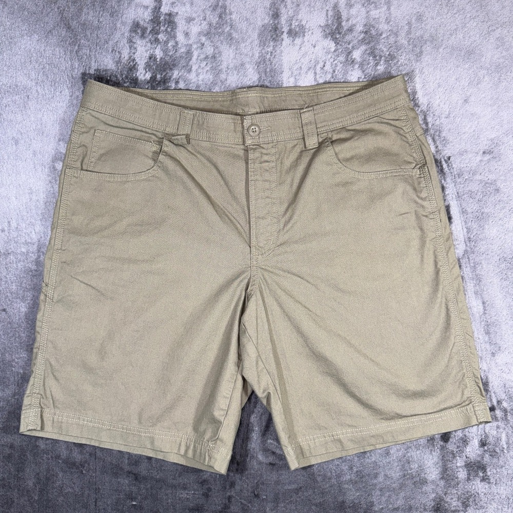 Columbia Mens 38 Khaki Tan Straight Fit Utility Hiking Shorts‎ AX2994 10 Inseam